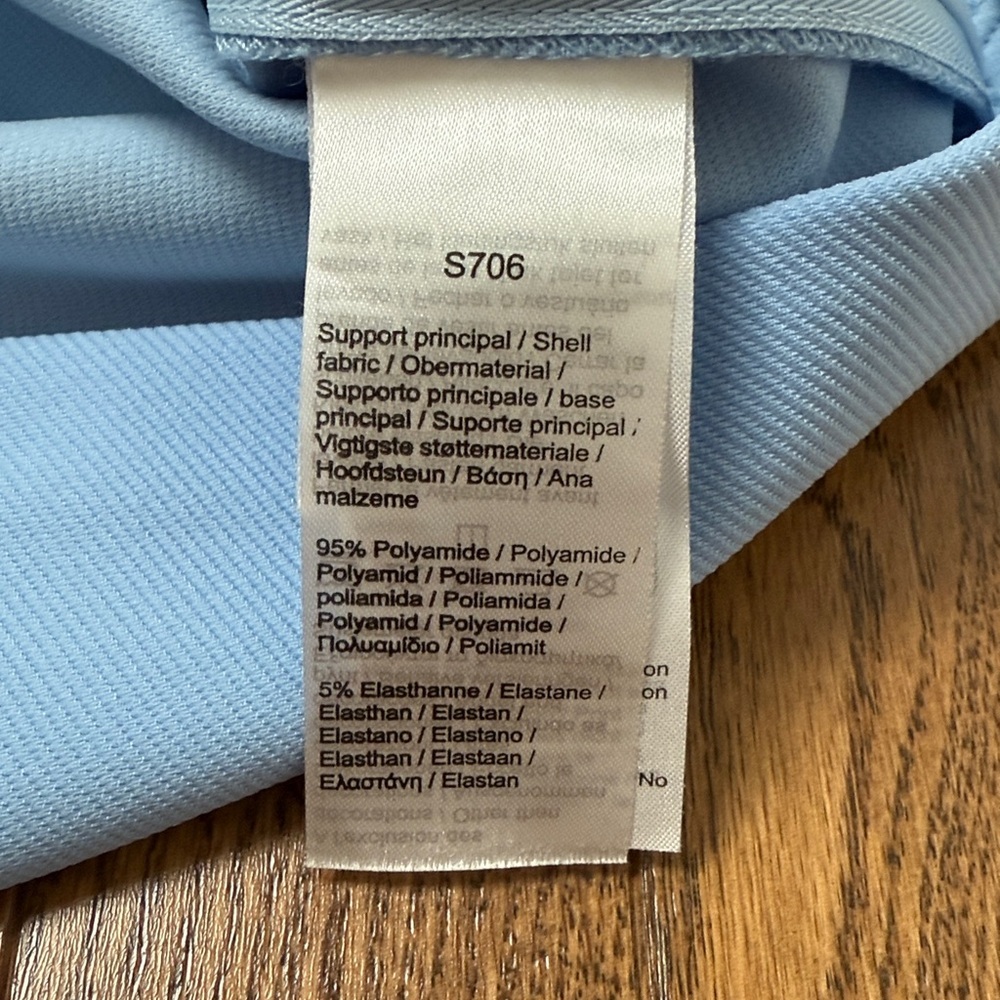 Sporty&Rich x Lacoste Light Blue Women's Athletic Shorts - Picture 10 of 10